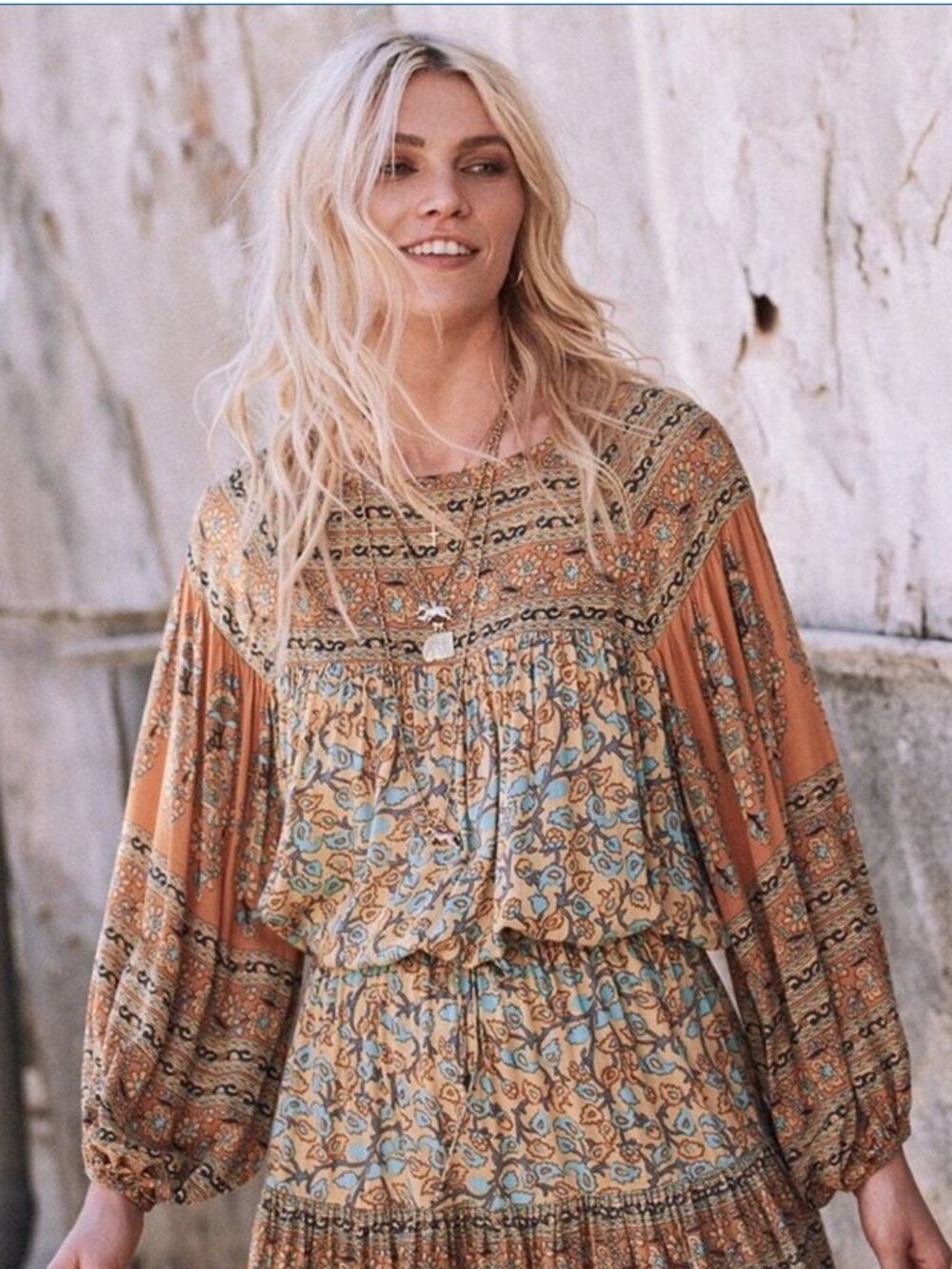 Spell & The Gypsy Delirium Blouse in Gold – Size XS (Oversized Fit) – NWOT